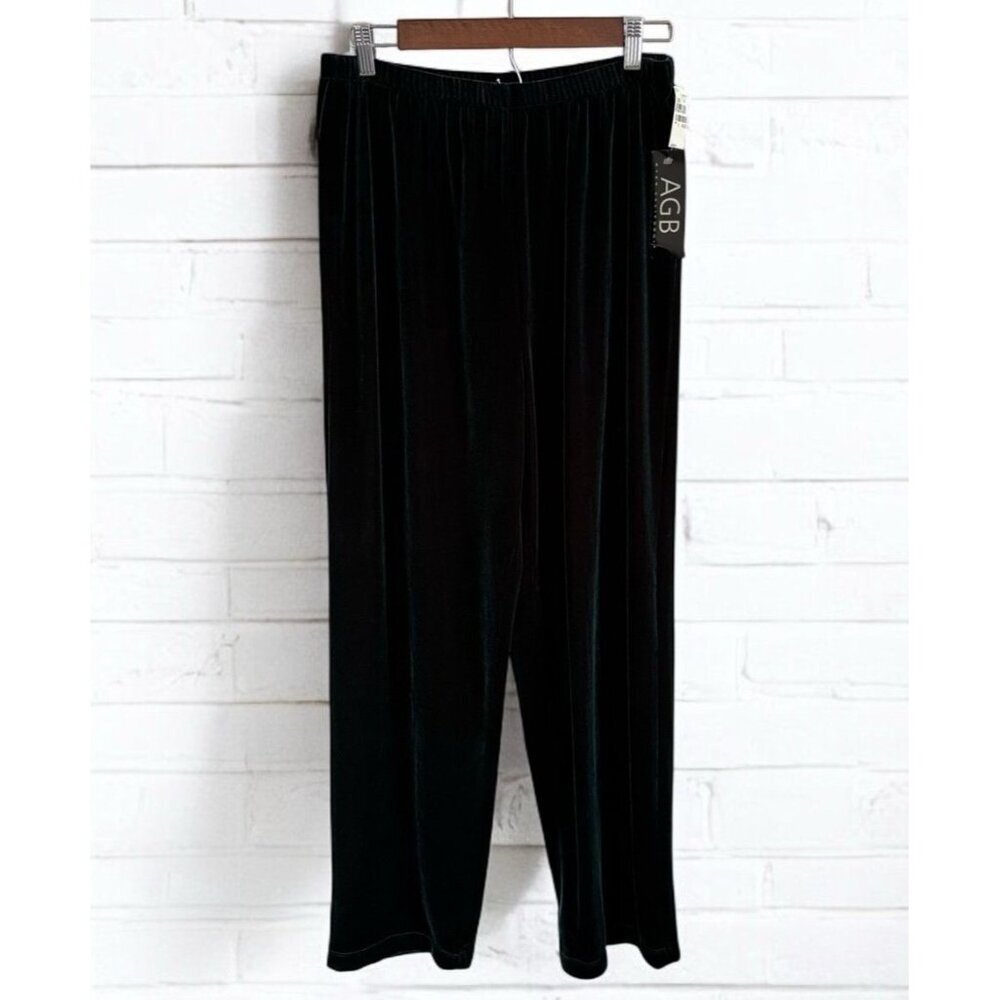 Vtg Y2K AGB Byer Velour Women’s Pants L Emerald Green Dark Romance Goth NWT